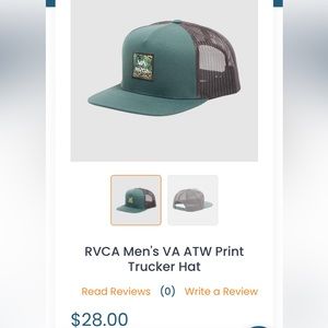 RVCA VA ATW print trucker hat
